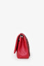 Pre-loved Chanel™ 2014 Iridescent Red Quilted Caviar Leather Maxi Double Flap Bag SHW