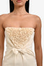 Giambattisa Valli Cream Silk Strapless Mini Dress Size XS