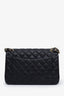 Pre-loved Chanel™ 2011-12 Black Caviar Leather Quilted Classic Jumbo Double Flap Bag