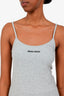 Miu Miu Grey Ribbed Seamless Tank Top Size XS/S