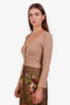 Reformation Brown Ribbed Button Up LS Shirt Size XS