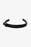 Salvatore Ferragamo Black Leather Vara Bow Headband
