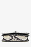 Longchamp Silver Snakeskin Embossed Cavalcade Wallet On Chain