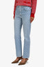 Pre-loved Chanel™ Light Blue Quilted Denim Jeans Size 34