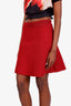 Sandro Red Knit Mini Skirt Size 1