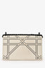 Christian Dior 2018 Cream/Black Leather Studded 'Diorama' Shoulder Bag