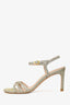 Stuart Weitzman Gold Glitter 'Starla 80' Sandals Size 6.5