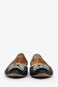 Manolo Blahnik Black Satin Crystal Embellished Hangisi Flats Size 35.5
