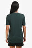 Balmain Green Cotton Logo Short Sleeve T-Shirt Size S