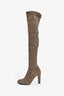 Stuart Weitzman Grey Suede Highland Boots Size 6.5
