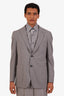Tombolini Grey Virgin Wool Single Breasted Blazer Size 50 Mens