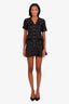 Sandro Black Tweed Wool Cotton Mini Dress Size 34