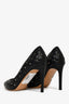 Valentino Black Quilted Leather Studded Heels Size 37.5