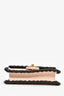 Pre-loved Chanel™ 2022 Light Pink/Black Leather My Own Frame Mini Flap Bag