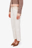 Pre-loved Chanel™ White/Beige Denim Straight Leg Jeans Size 34