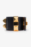 Hermès Black Leather 'Collier de Chien' Bracelet with GHW