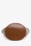 Marni Brown Leather Raffia Tropicalia Bag With Strap