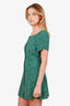 Reformation Green Floral Button Up Dress Size M