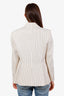 Altuzarra Beige/Black Striped Single Breasted Blazer Size 44