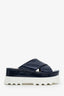 Miu Miu Blue Patent Criss Cross Sandals Size 38
