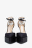 Mach & Mach Black Satin Audrey 55 Pumps Size 39