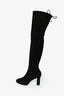 Stuart Weitzman Black Suede Knee High Boots Size 6.5