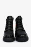 Gucci Black Leather Interlocking GG Web Combat Boot Size 35.5
