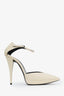 Saint Laurent White Patent Leather D'Orsay Pumps Size 39