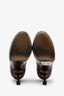 Saint Laurent Black Grained Leather Platform Heels Size 36.5