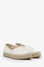 Gucci Cream Tweed Interlocking G Logo Tweed Espadrilles Size 37.5