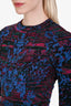 M Missoni Blue/Multi Knit Short Sleeve Flare Dress Size S
