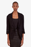 Y's Black Zipper Detail Blazer Size 2