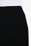 Pre-loved Chanel™ 1998 Black Wool Interlocking CC Crystal Rhinestone Buttons Maxi Skirt Size 38