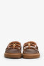 Celine Brown Leather Tippi Slides Size 37