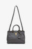 Saint Laurent Grey Leather Medium Cabas ChYc Bag With Strap