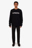 Acne Studios Black Wool Straight Leg Pants Size 48 Mens