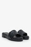 Valentino Black Rubber Atelier 03 Rose Edition 25 40mm Platform Slide Sandals Size 40