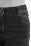 Jean Brunello Cucinelli taille haute extra slim en denim noir délavé, taille 6 US