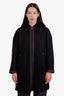 Fendi Vintage Black Reversible Eco-fur Hooded Coat Size 38