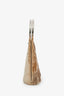 Christian Dior 1998 Beige Velvet Fringed Metal Top Handle Bag