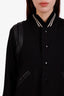 Saint Laurent Black Wool-Blend Varsity 'Teddy' Jacket Size 40