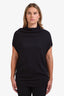Rick Owens FW 2015 Navy Funnel Neck Sleeveless Sweater Size 4