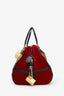 Christian Dior Brown/Caramel Leopard Pony Hair Gambler Dice Bowler Bag