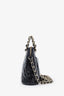 Pre-loved Chanel™ 24B Black Patent Quilted Shiny Coco Clutch with Chain