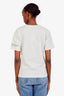 Anine Bing Cream Cotton Hudson Tee T-Shirt Size XS