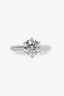 Tiffany & Co. Platinum Round Brilliant 1.62ct Diamond Engagement Ring Size 5