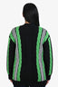 Gucci x Adidas Black/Green Wool Cable Knit Button Down Cardigan Size M