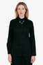 Moschino Cheap & Chic Black Bead Detail Button Down Shirt Size 8