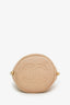 Pre-loved Chanel™ 2021 Beige Leather Mini About Pearls Drawstring Bucket Bag