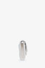 Pre-loved Chanel™ White Caviar Leather Quilted Flap Card Holder Wallet